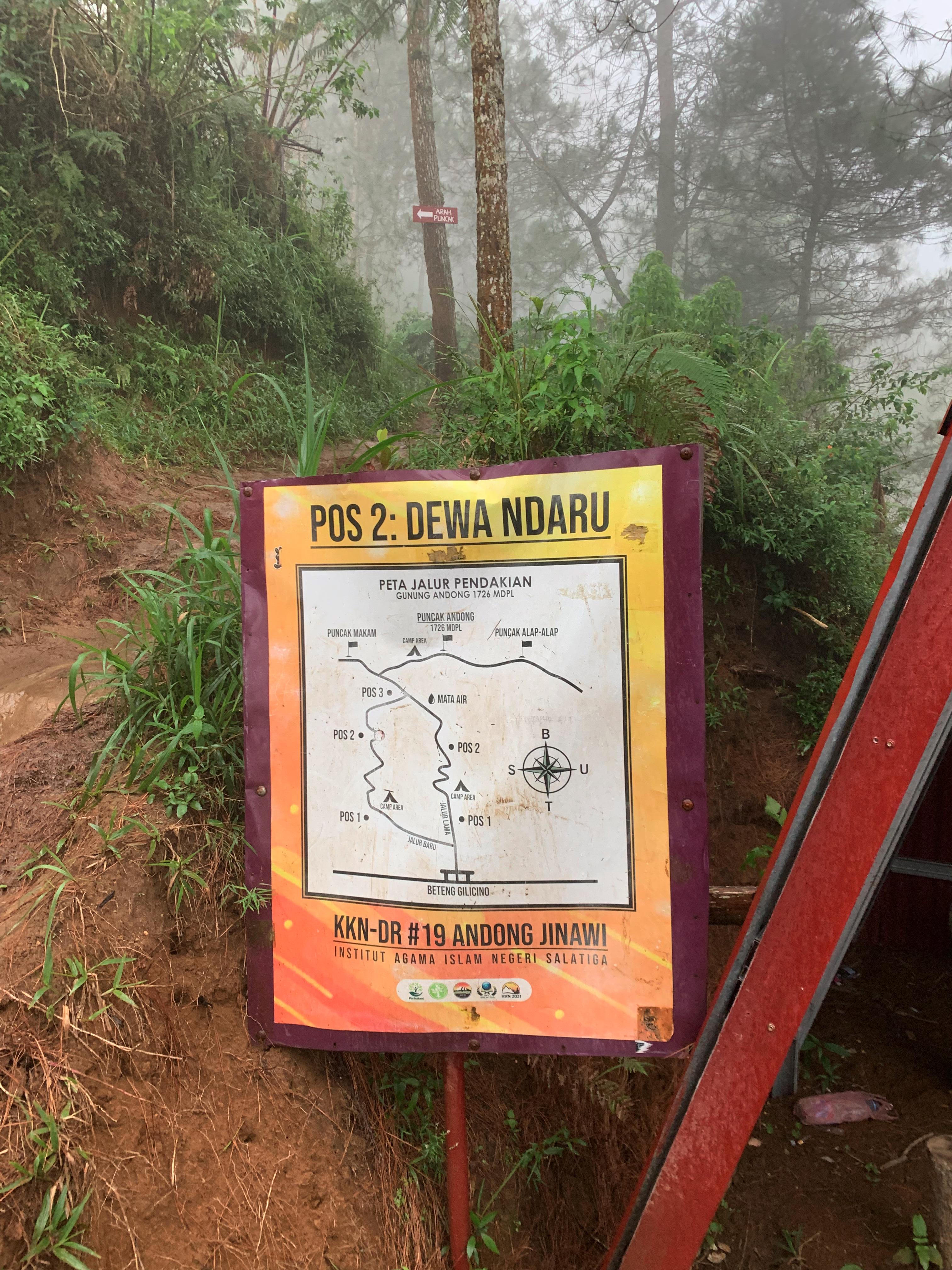 Trail map at one of the checkpoints