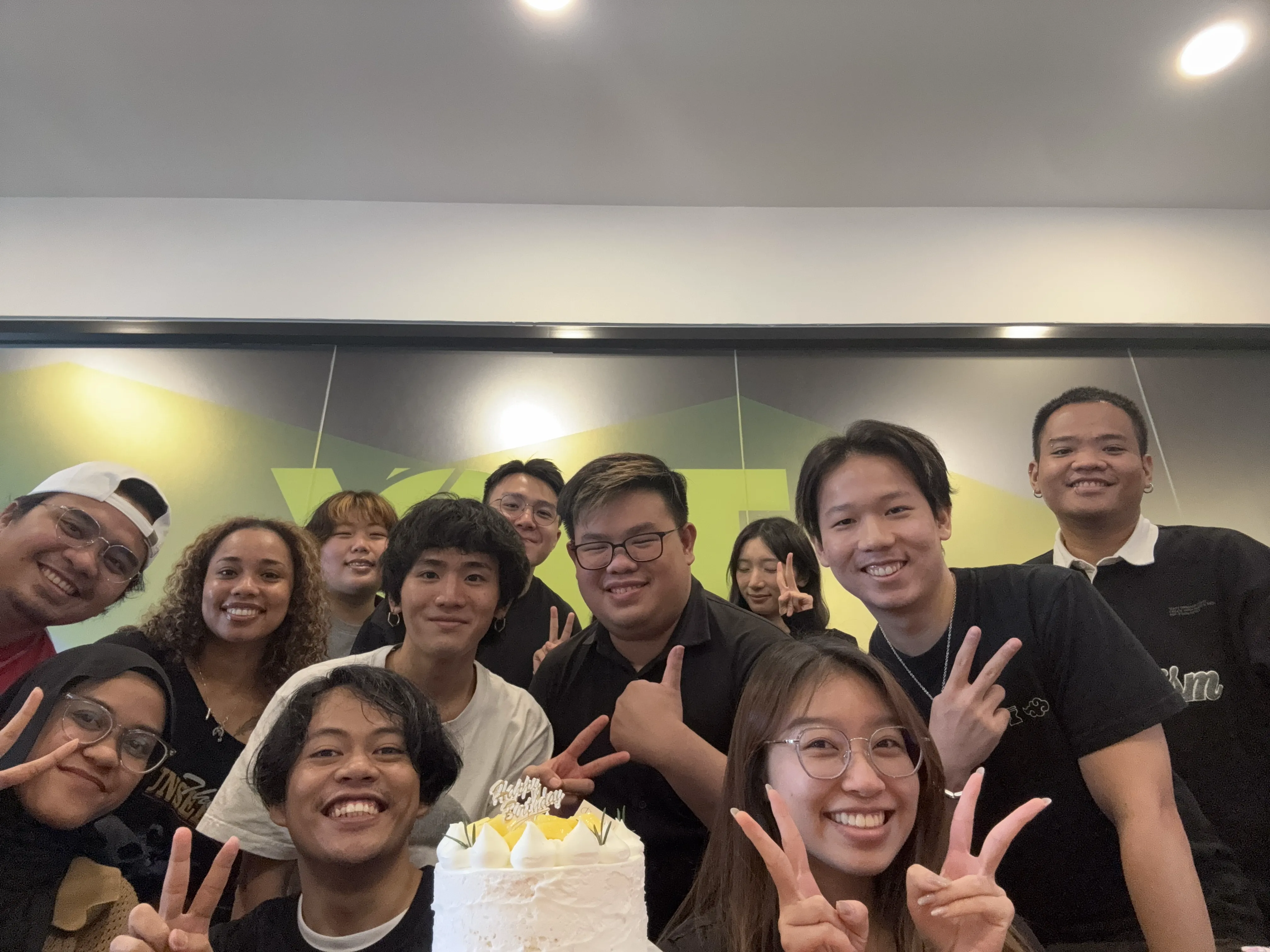 Birthday celebration with my team at the office