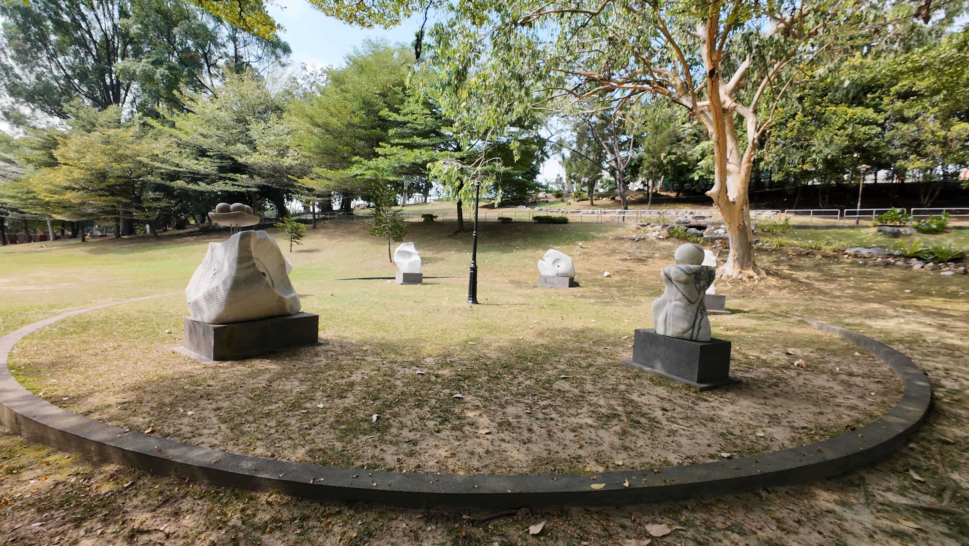 Rock formations adding character to the park