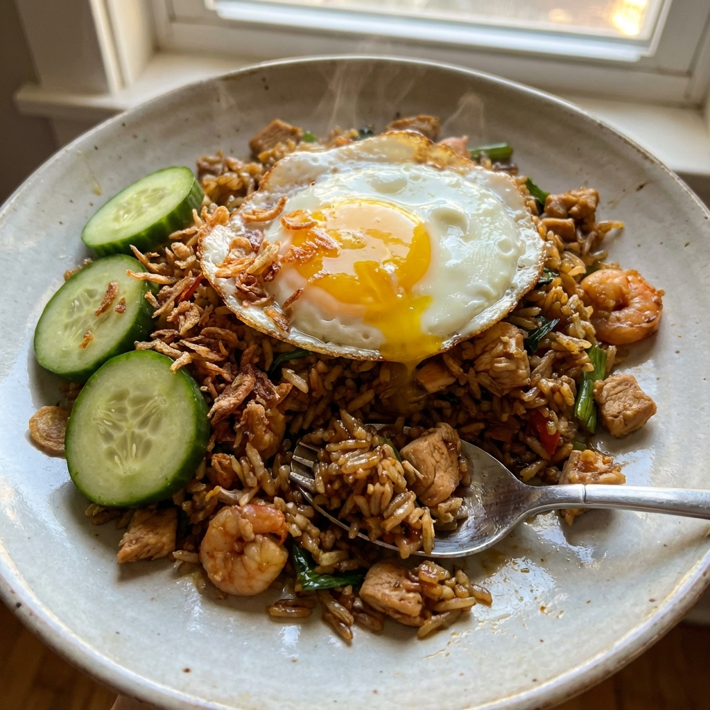 Masak Nasi Goreng di Rumah